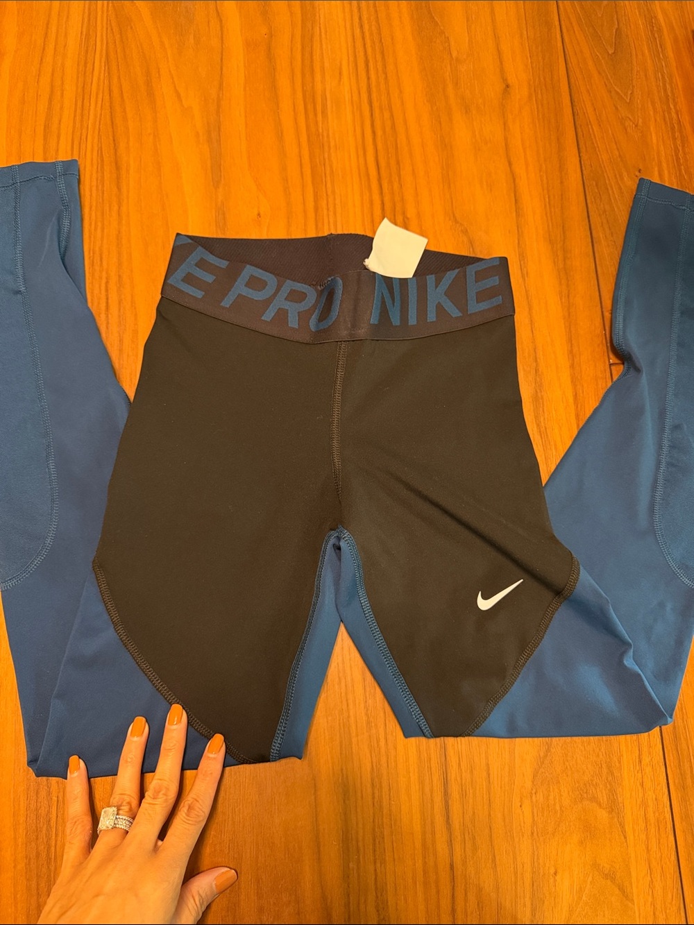Nike Blue and Black Pro Training Leggings for Kids
